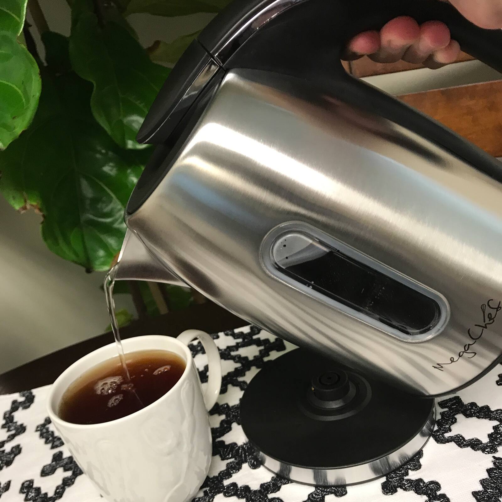 Alt View 1. MegaChef - MegaChef 1.2Lt. Stainless Steel Electric Tea Kettle - Silver.