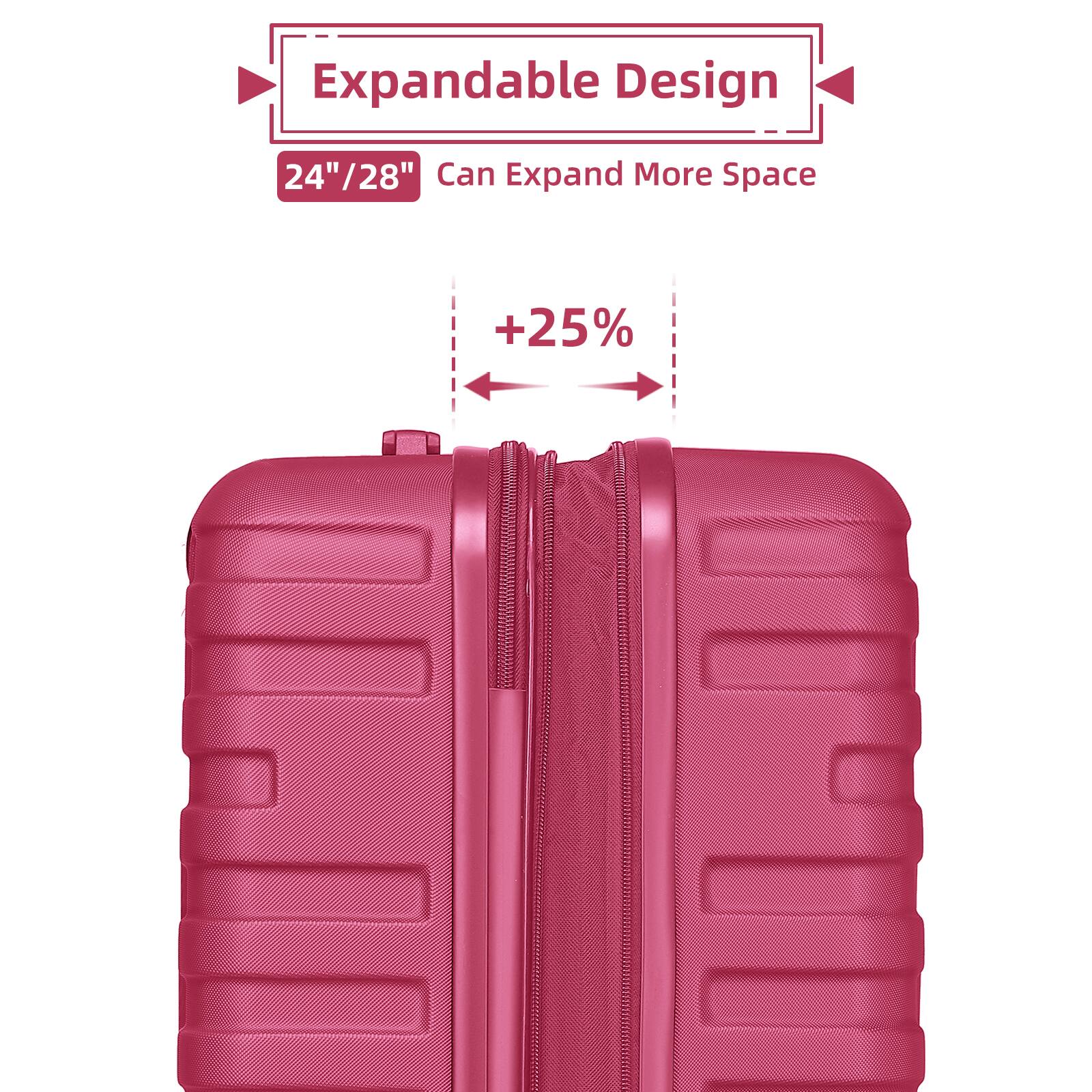 Expandable Design  
24"/28"  
Can Expand More Space +25%