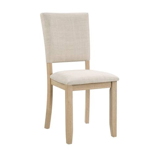 Alt View 8. LUCKY ONE - 6-Piece Dining Set, 57" Rectangular Dining Table with Bench and 4 Upholstered Chairs - Light Oak.