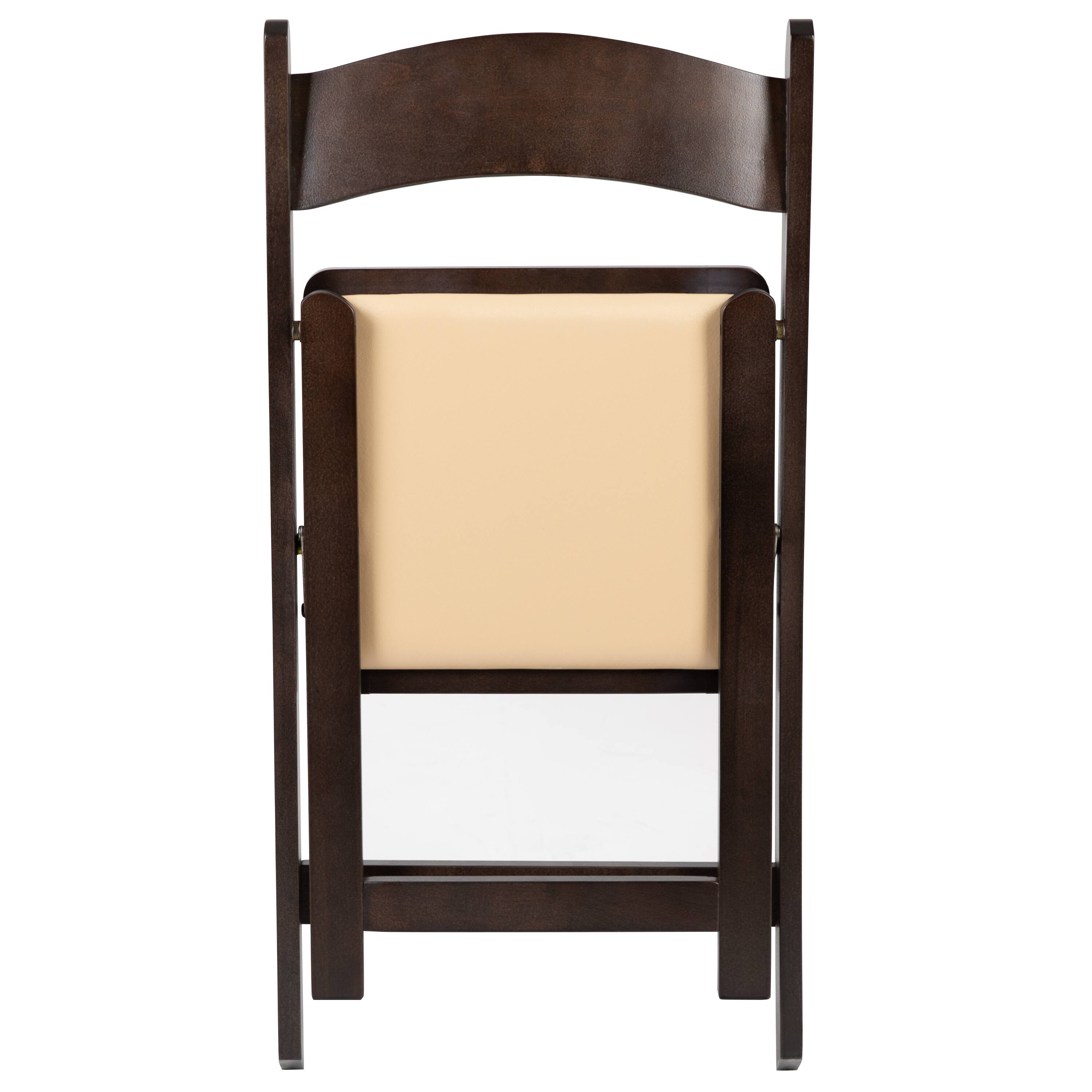 Alt View 10. Emma + Oliver - Wood Folding Chair with Vinyl Padded Seat - Chocolate.