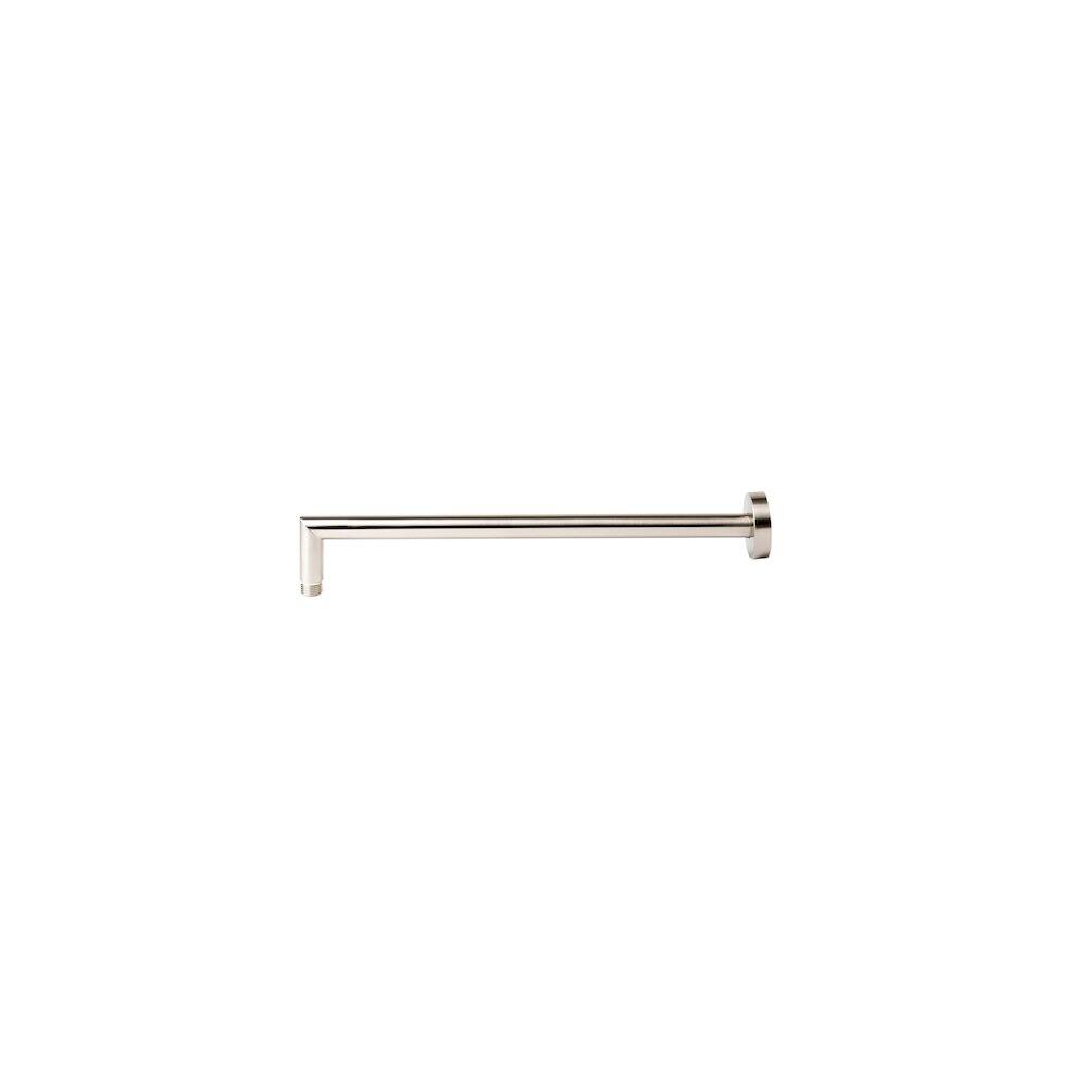 Back. Alfi - Brushed Nickel 16" Round Wall Shower Arm - Silver.