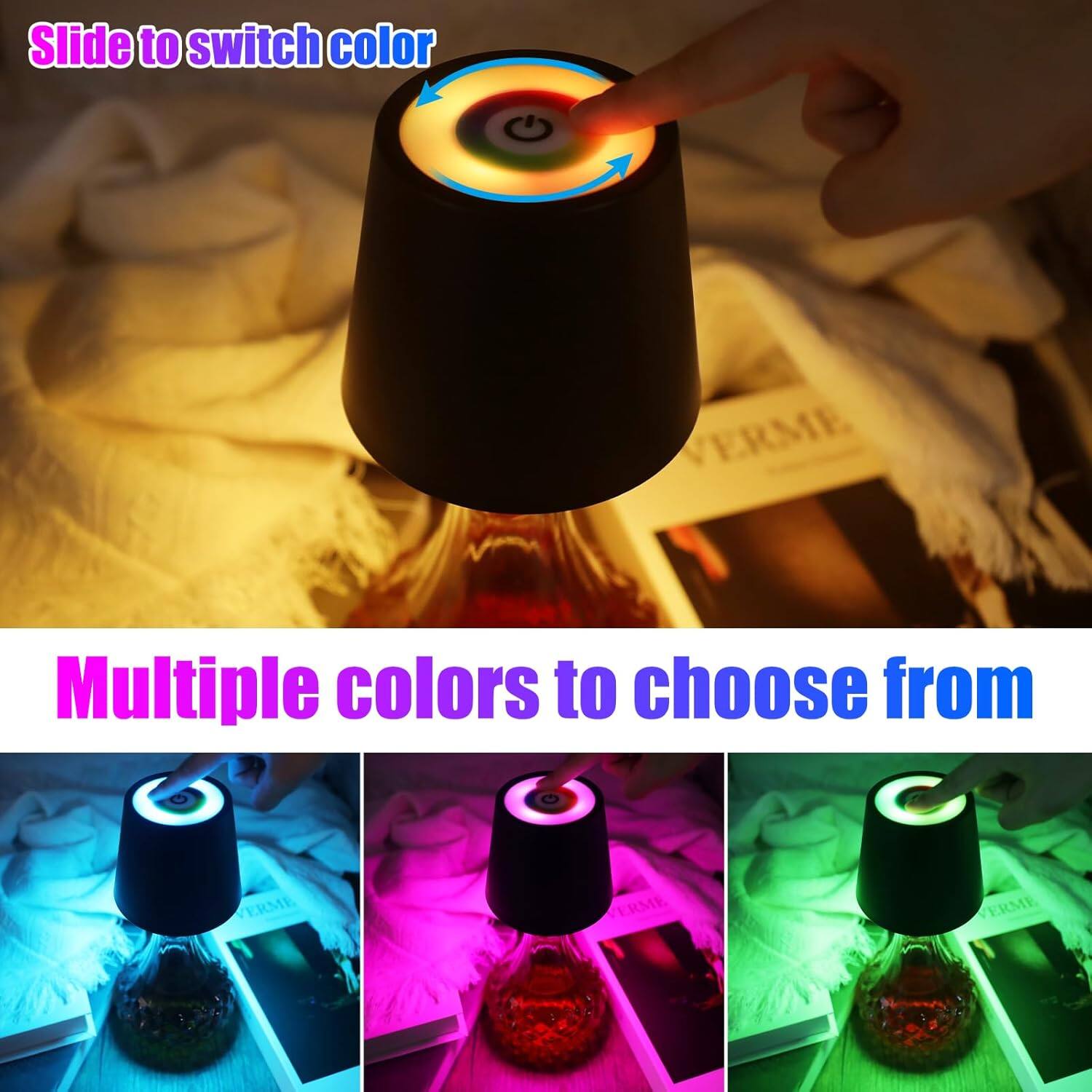 Slide to switch color

Multiple colors to choose from