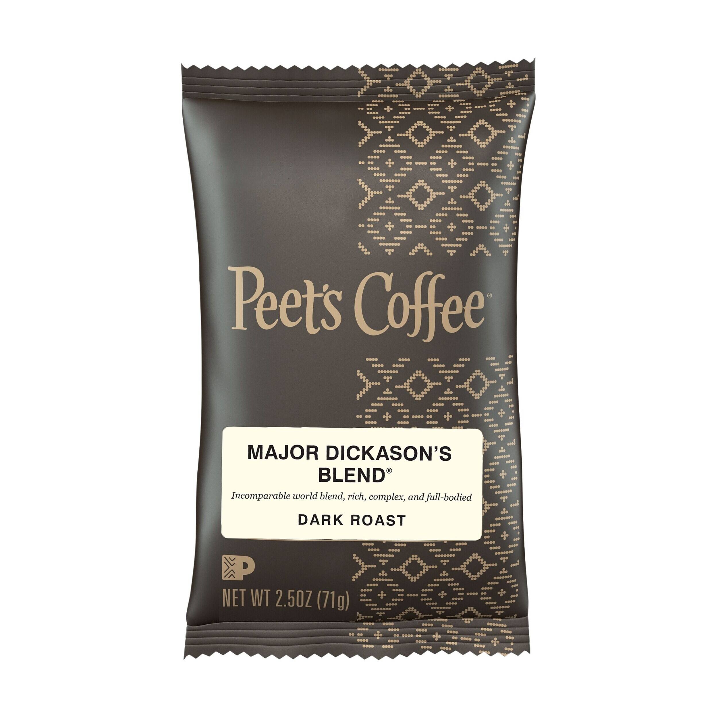 Peet's Coffee - Major Dickason's Blend Ground Coffee, Dark Roast, 18/Box (PCEMAJP25)