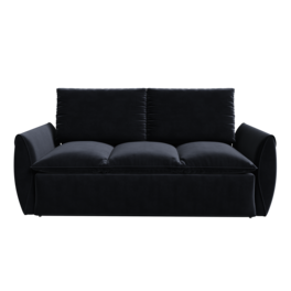 Ecooso - 70.9" Pull Out Sofa Bed, 3-Seat Convertible Sleeper with 2-in-1 Pillow & Blanket Set, Multi-Functional Loveseat - Black