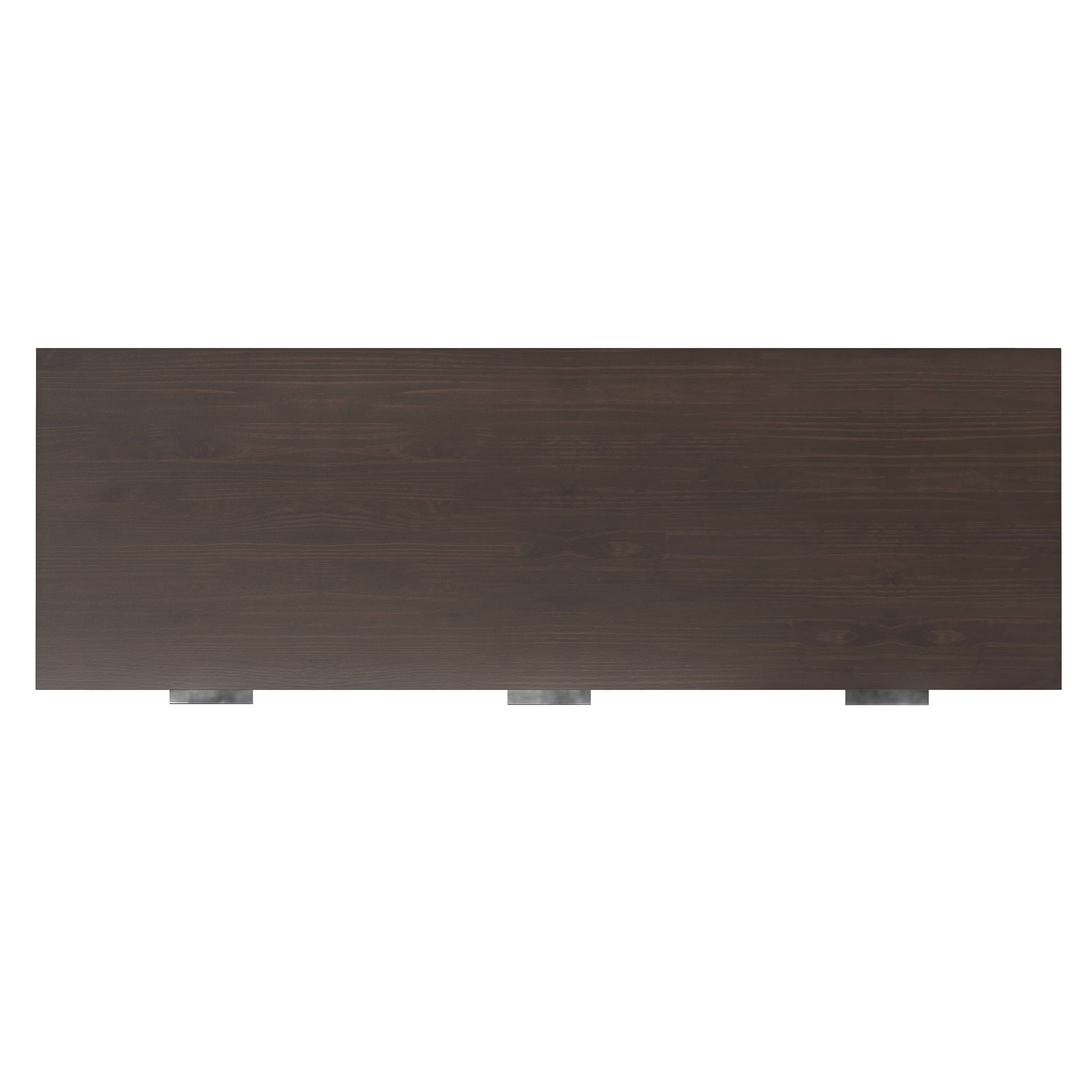 Alt View 2. Simpli Home - Hollander SOLID WOOD Contemporary Modern 72 inch Wide Wide Desk in Warm Walnut Brown - Warm Walnut Brown.