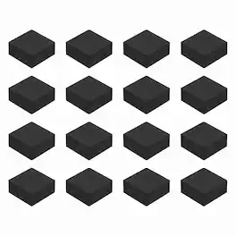 Unique Bargains - 16pcs Square Speaker Isolation Feet Pads, 30x15mm Non Slip Foam Shock Absorption Pad for Amplifier - Black