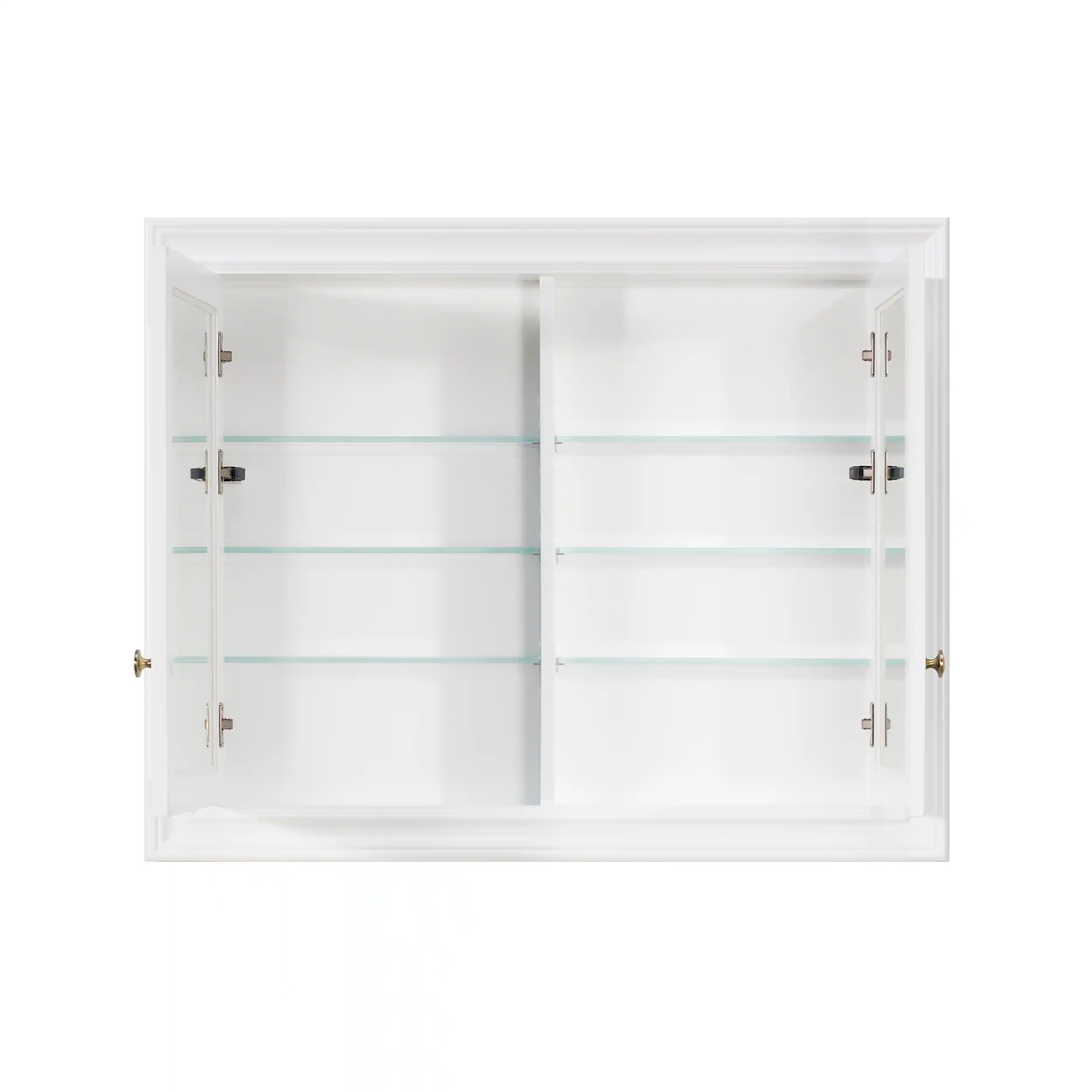 Alt View 9. WELLFOR - 40 in. W x 32 in. H Rectangular Solid Wood Recessed Medicine Cabinet with Mirror - White.