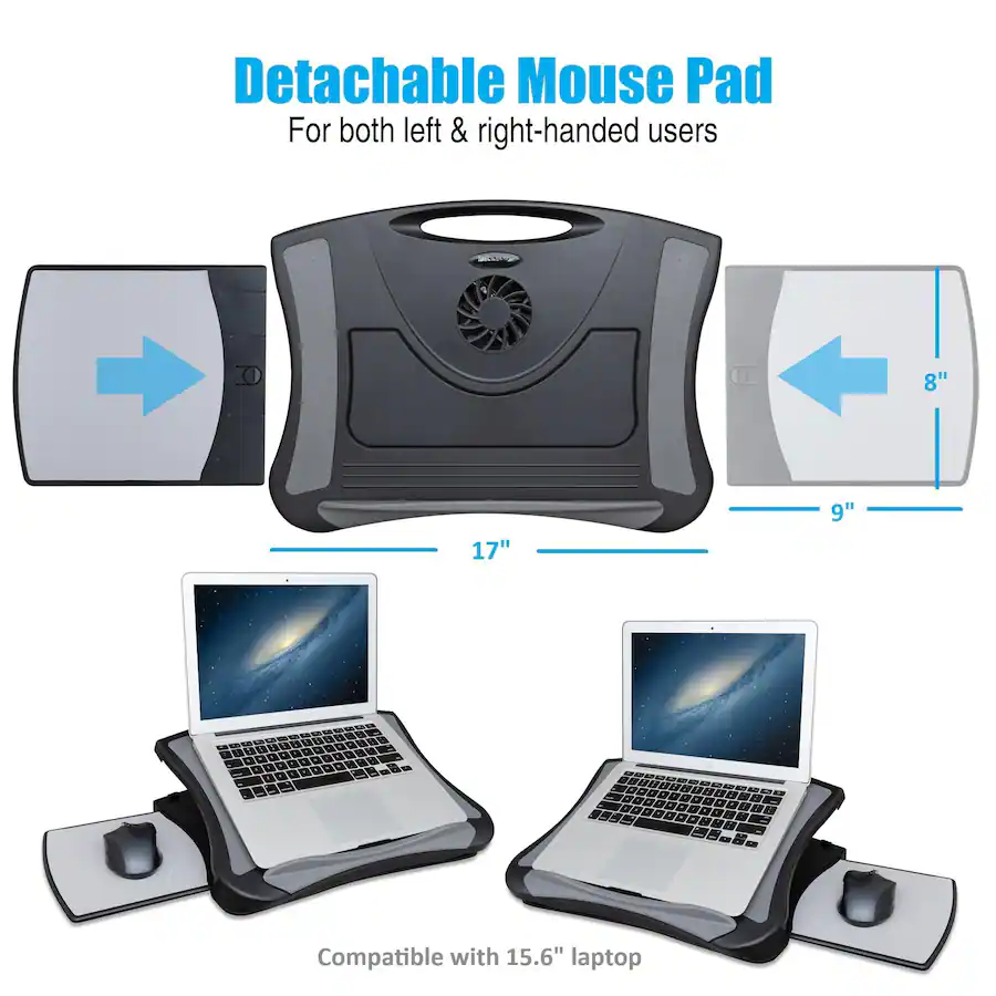 Cedar Assembly Laptop Lap Pad Stand With Attached Mouse Cushion And Usb ...