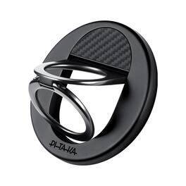 Pitaka - MagSafe Phone Grip, 360 Degree Rotation Magnetic Phone Grip Compatible with iPhone 17/16/15/14/13/12 MagEZ Grip 3 - Black
