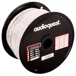 AudioQuest - SLiP/DB-14/4 - 100' CL3/FT4 In-Wall & Direct Burial Rated Bulk Speaker Cable - White/Silver Stripes