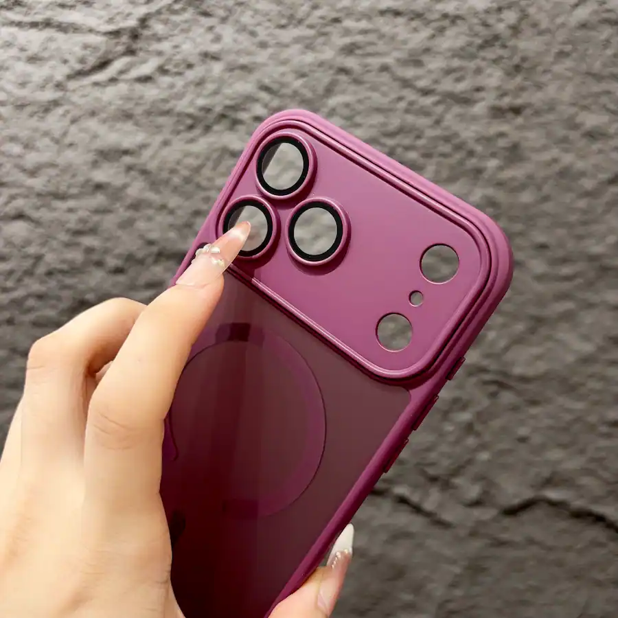 Matte Red Magnets UUCOVER For Apple iPhone 18 Pro Magnetic Matte Case with Camera Lens ...