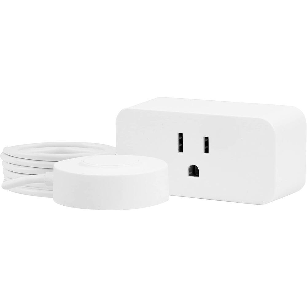 MOSZAR LLC - Indoor Plug-In Light Control – 1 Outlet, On/Off Switch, 5 ft Tether - White
