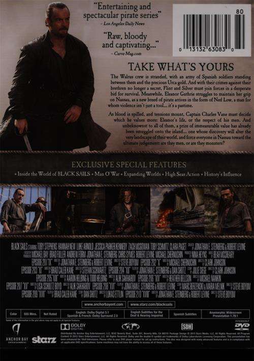 Alt View 1. Black Sails: The Complete Second Season   - DVD.