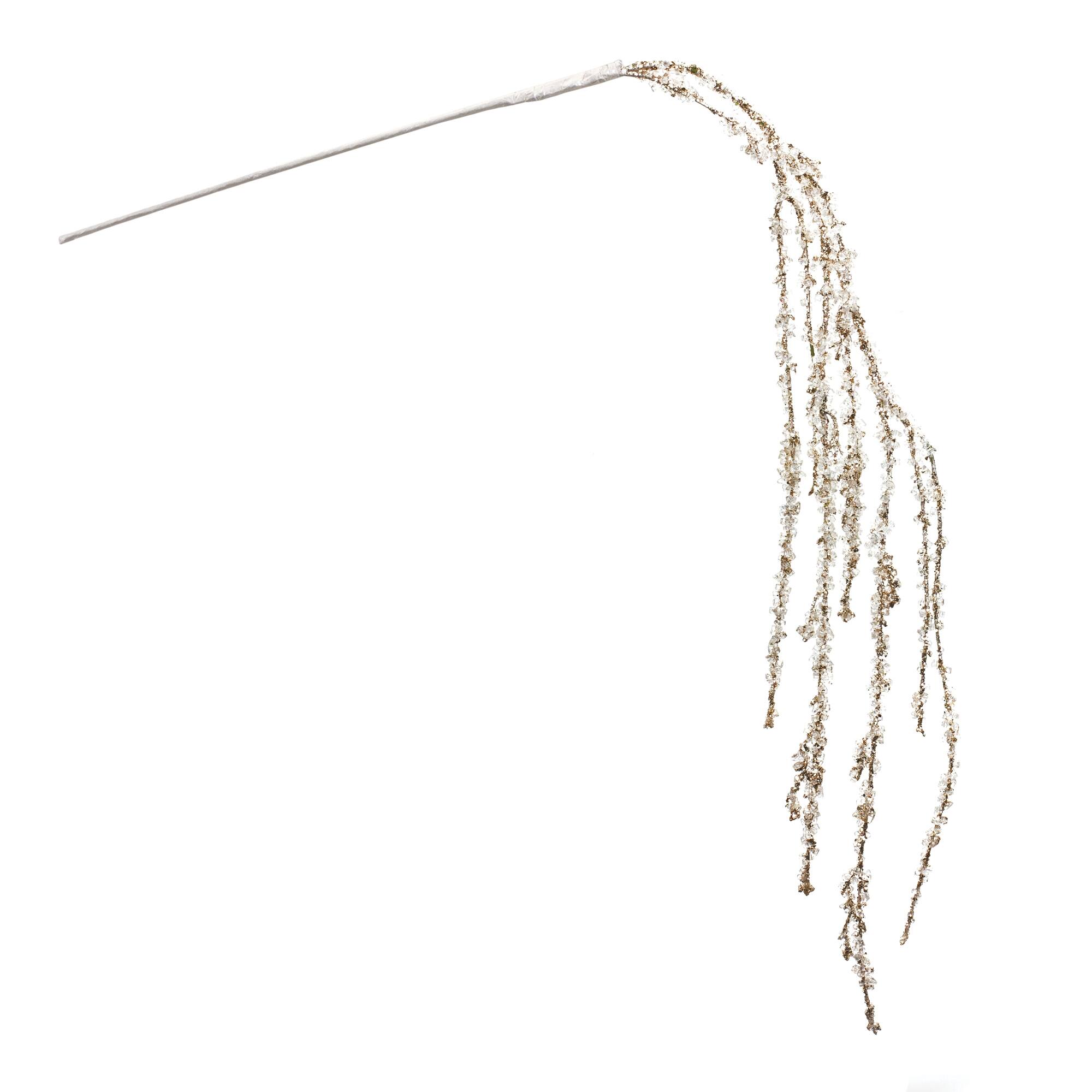 Angle. BreeBe - Silver Glitter Branch (Set of 2) - White, Silver.