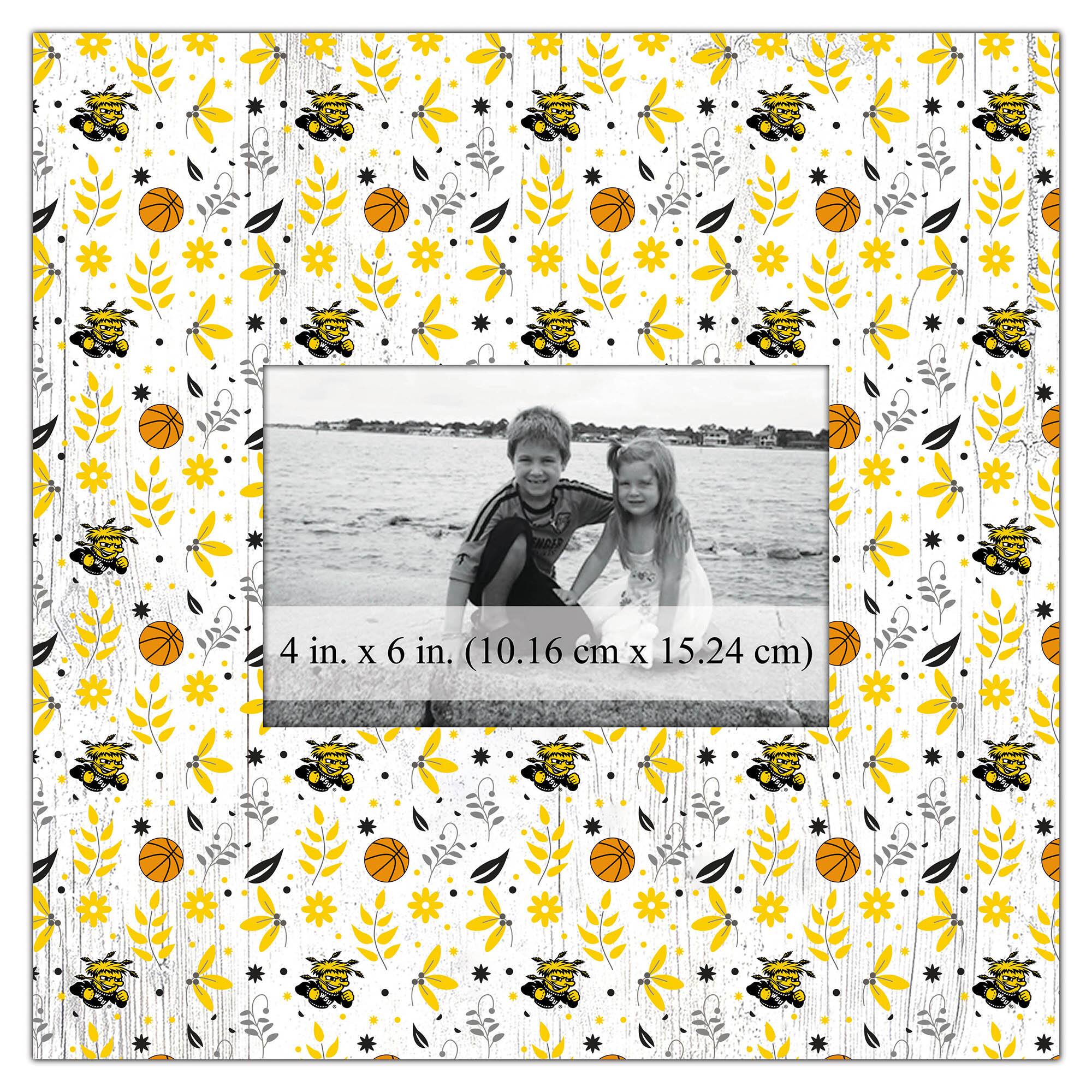Fan Creations - Wichita State Shockers 10'' x 10'' Floral Pattern Frame - Multicolor