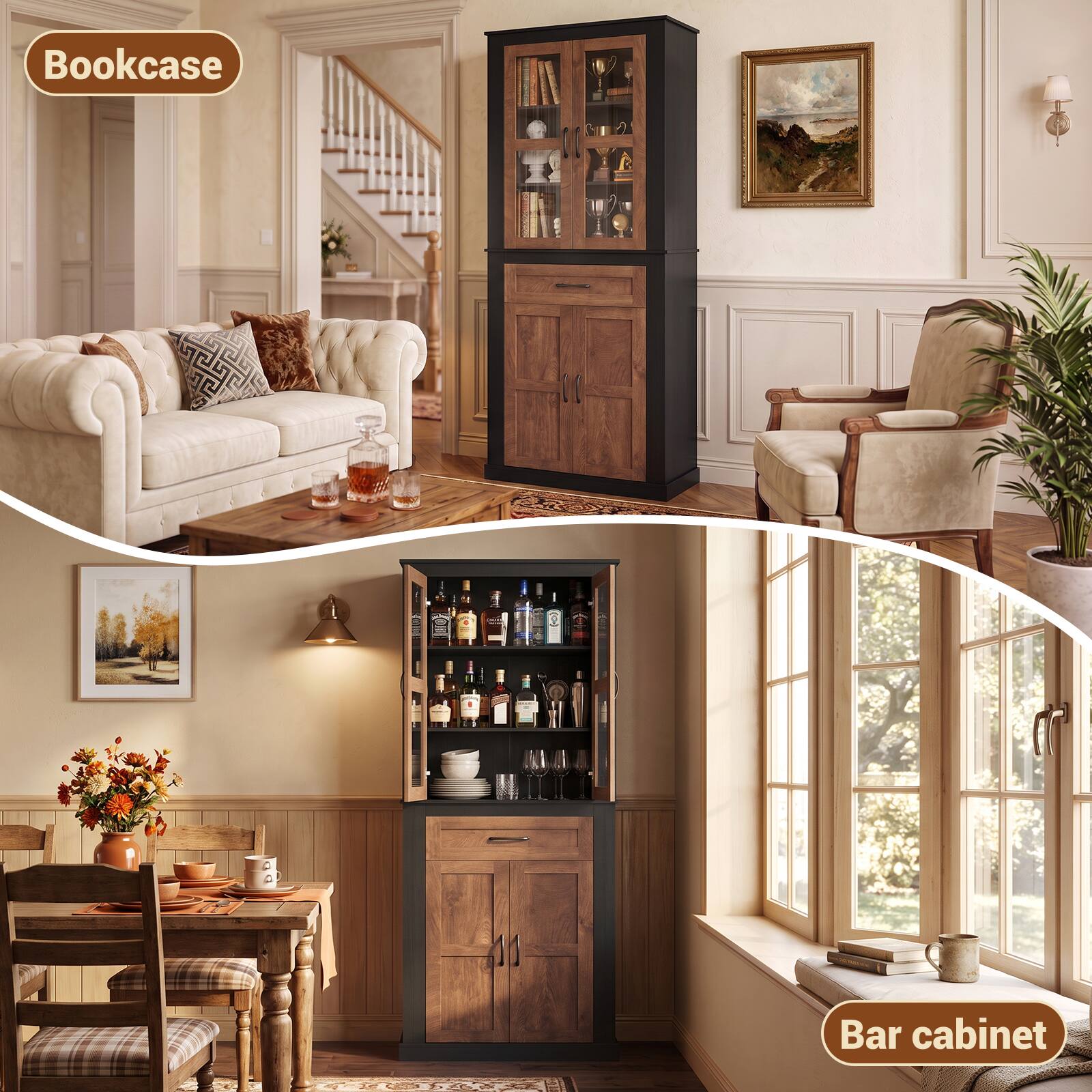Bookcase

Bar cabinet