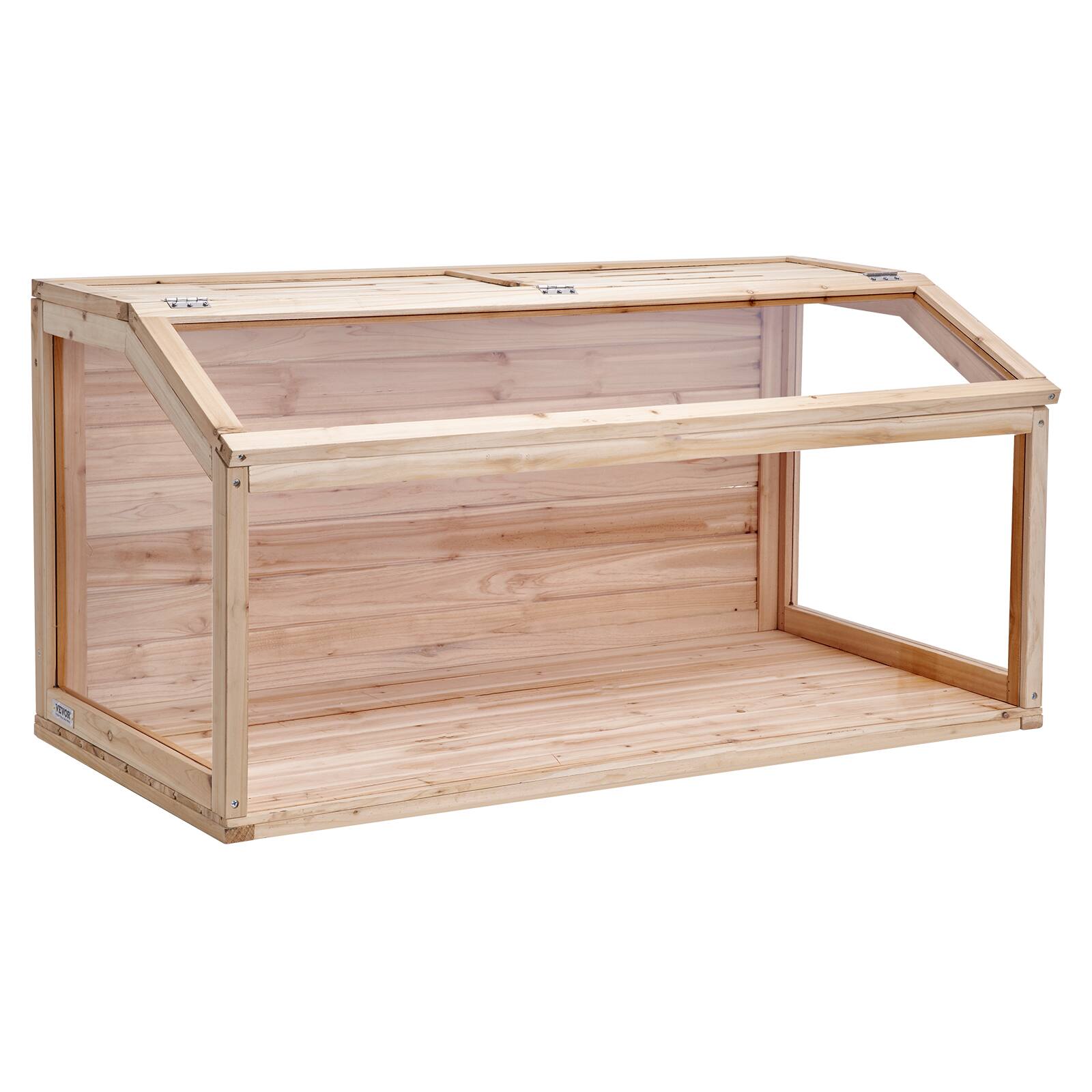 Alt View 5. VEVOR - Wooden Hamster Cage, 270° Viewing Hamster Habitat, 40 x 20 x 20in, Dwarf Hamster Cages with Openable Top.