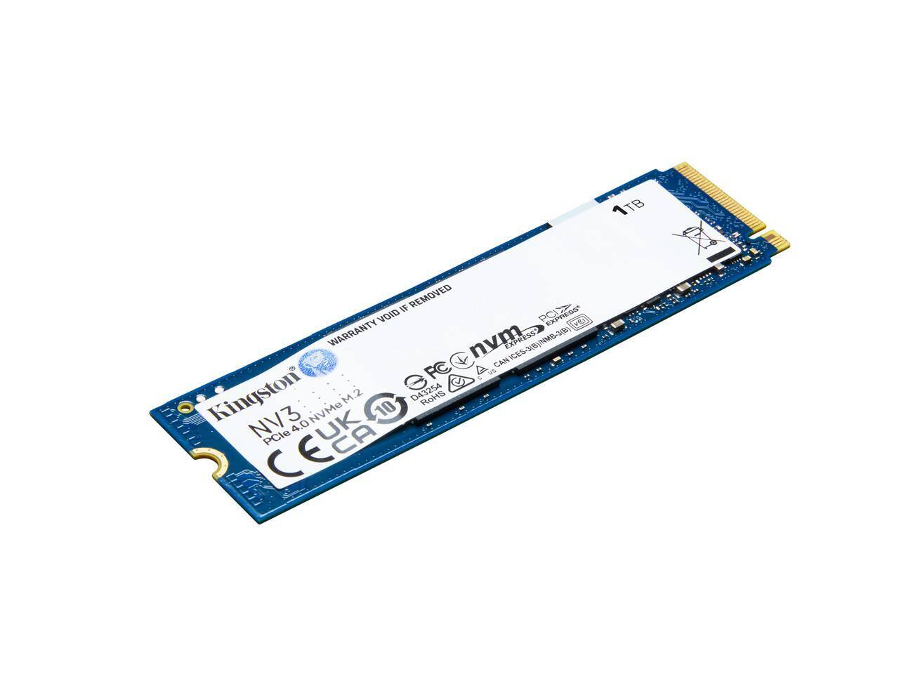Kingston NV3 M.2 2280 1TB PCIe 4.0 x4 NVMe Internal Solid State
