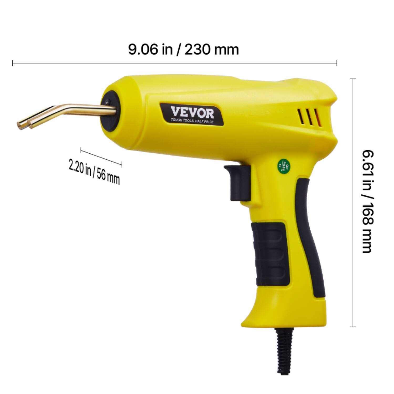 9.06 in / 230 mm  
2.20 in / 56 mm  
VEVOR TOUGH TOOLS HALF PRICE  
6.61 in / 168 mm