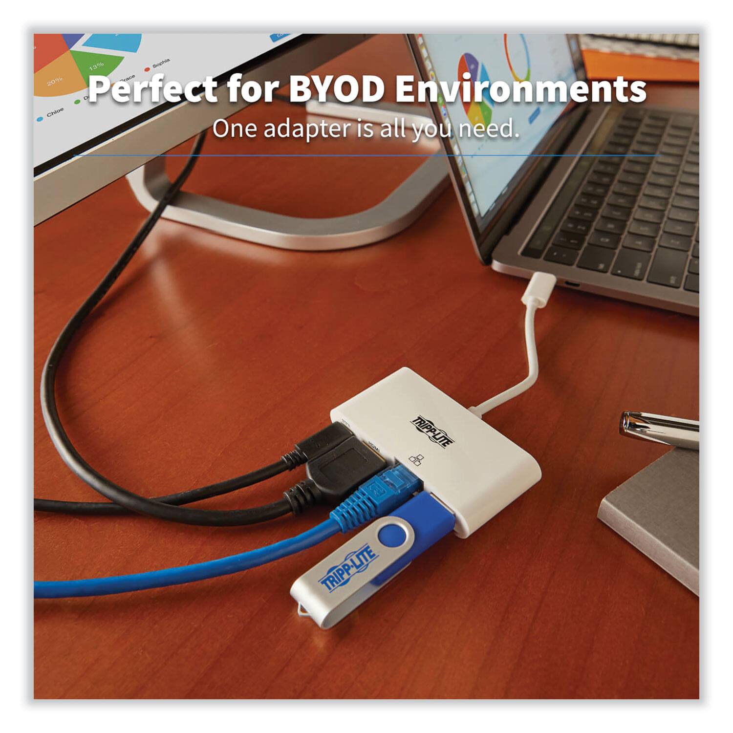Perfect for BYOD Environments  
One adapter is all you need.