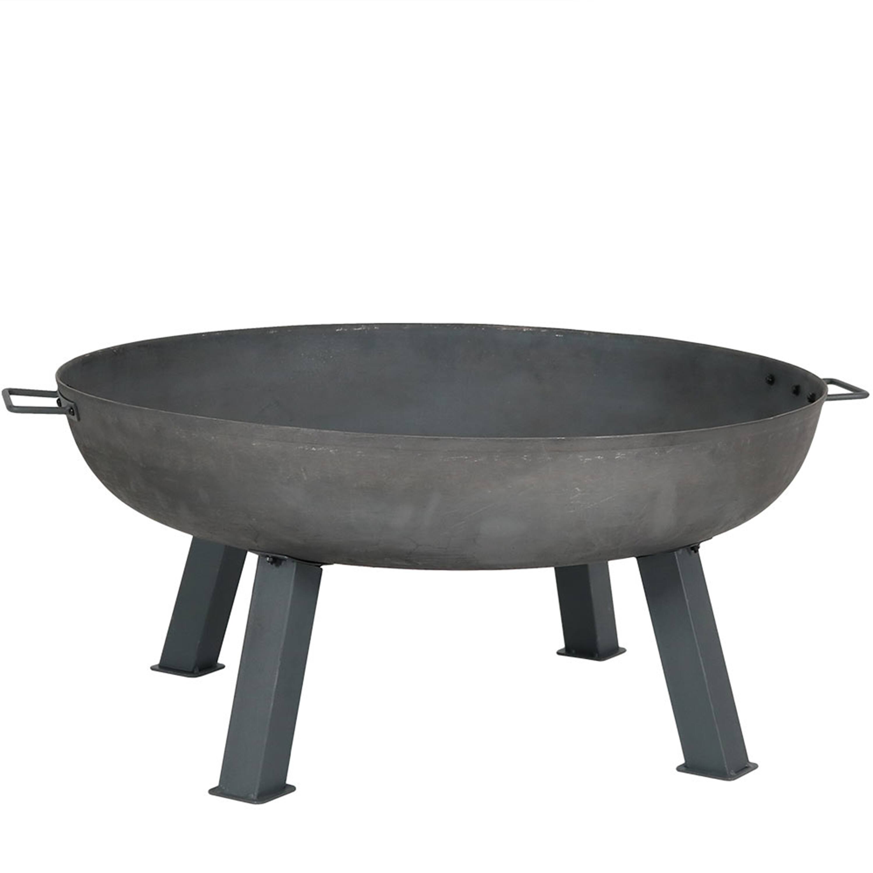 Sunnydaze - 34 in Rustic Cast Iron Fire Pit Bowl with Stand - Gray