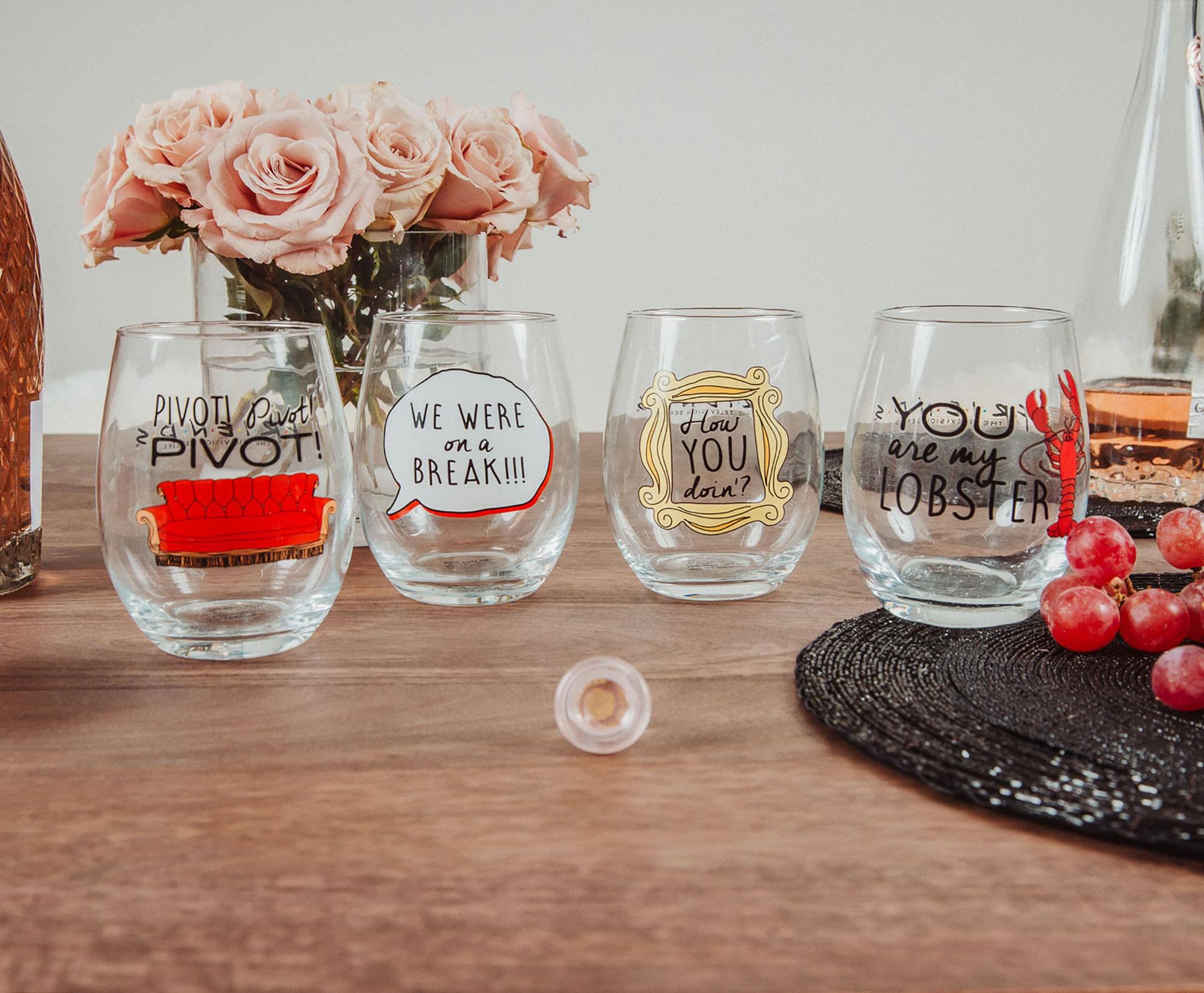 Sure, here is the corrected and grouped text from the image:

1. **PIVOT! PIVOT! PIVOT!**
   - (with a red lobster illustration)

2. **WE WERE on a BREAK!!!**

3. **How YOU doin?**
   - (with a red lobster illustration)

4. **YOU are my LOBSTER**