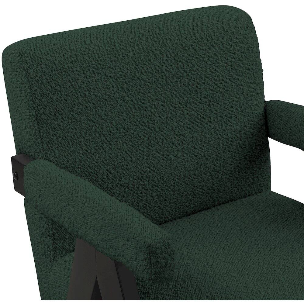 Alt View 4. Meridian Furniture - Woodloch Green Boucle Fabric Accent Chair - Green.