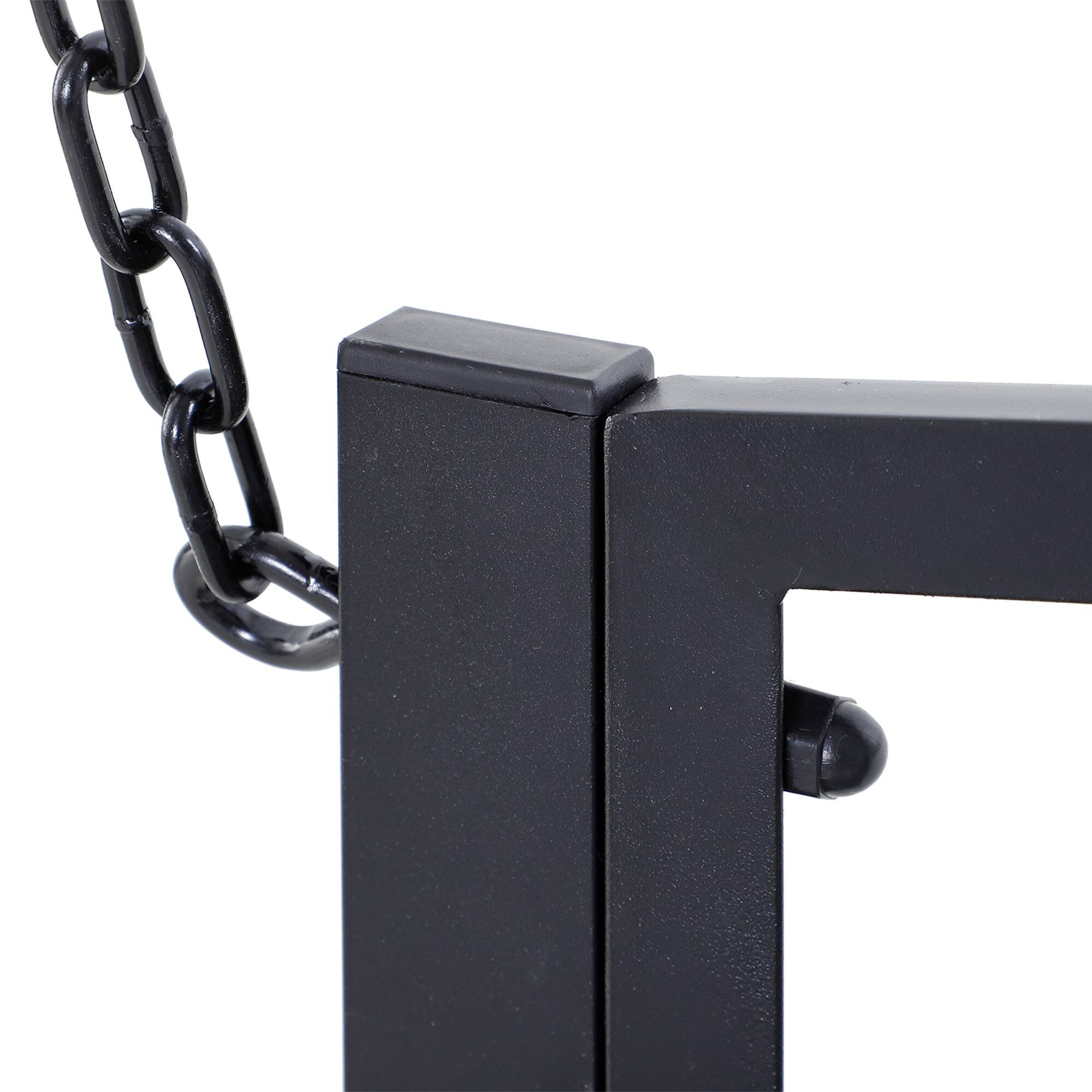Alt View 7. Outsunny - Metal Outdoor Porch Swing, Hanging Outdoor Swing Chair - Black.