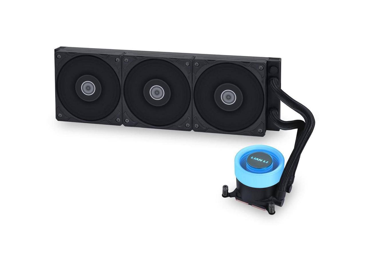 Alt View 9. Lian Li - Galahad II Lite 360mm PBT Fan Liquid CPU Cooler - Black.