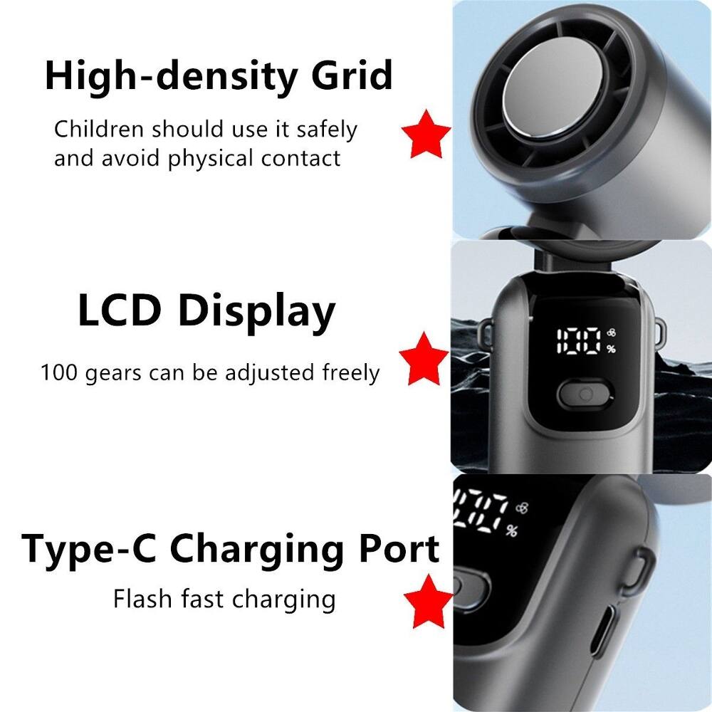 High-density Grid  
Children should use it safely and avoid physical contact  

LCD Display  
100 gears can be adjusted freely  

Type-C Charging Port  
Flash fast charging