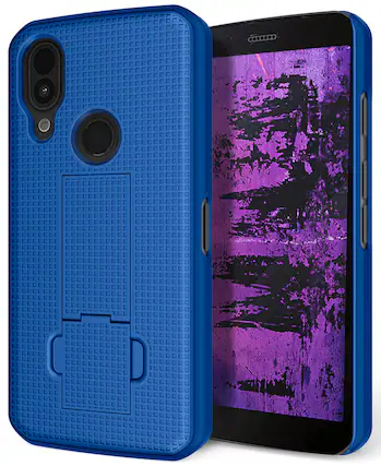 Front. Nakedcellphone - Slim Case for CAT S62 Pro Phone (with Kickstand) - Blue.