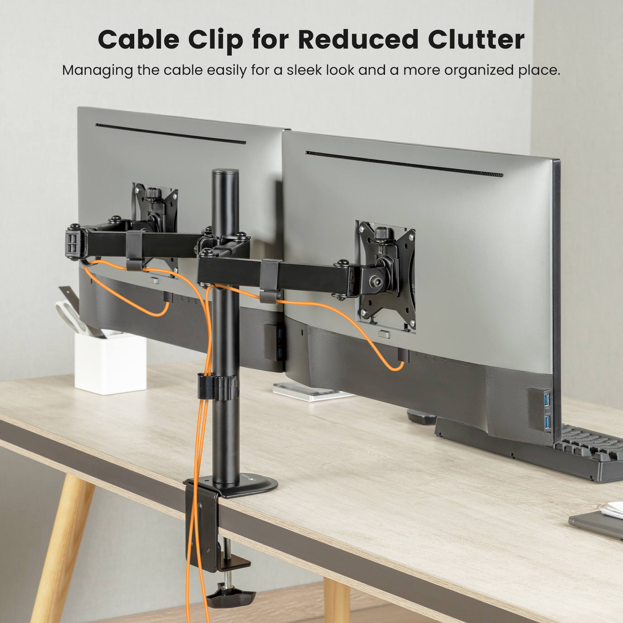 Cable Clip for Reduced Clutter: Managing the cable easily for a sleek look and a more organized place.