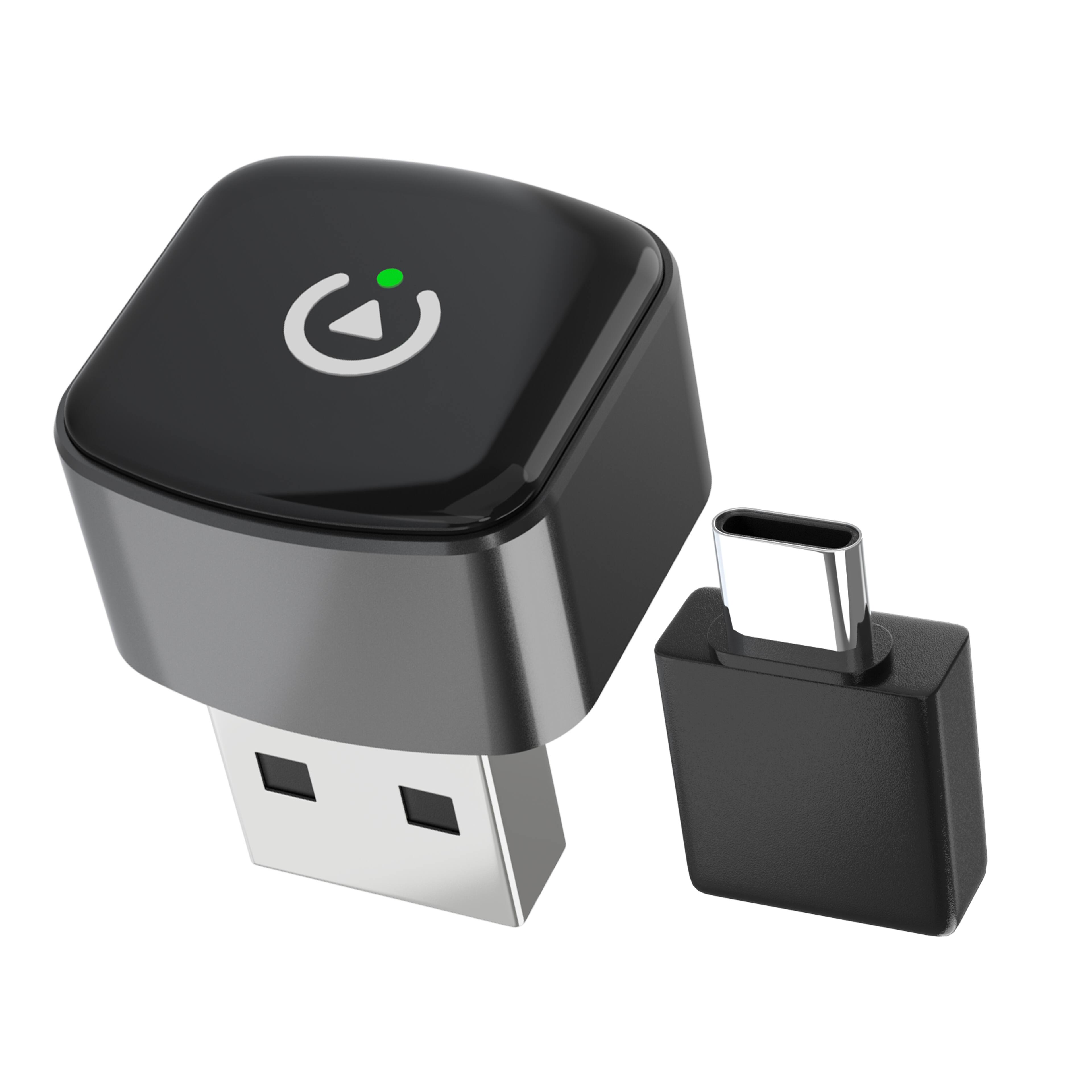 Front. Rexing - Rexing CPW-52 Wireless CarPlay & Android Auto Adapter For iPhone (iOS 10+) & Android (Android 11+) – Black - Black.