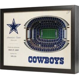 YouTheFan - Dallas Cowboys 25.5'' x 19.5'' 25-Layer StadiumViews 3D Wall Art - Brown
