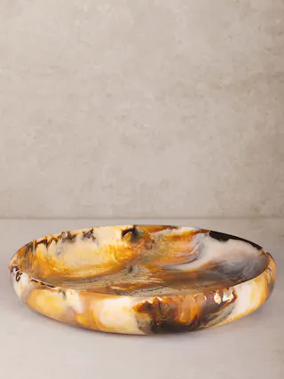 Front. GAURI KOHLI - Bonita Decorative Bowl - Shades of brown.