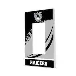 Keyscaper - Oakland Raiders Passtime Design Single Rocker Lightswitch Plate - Multicolor