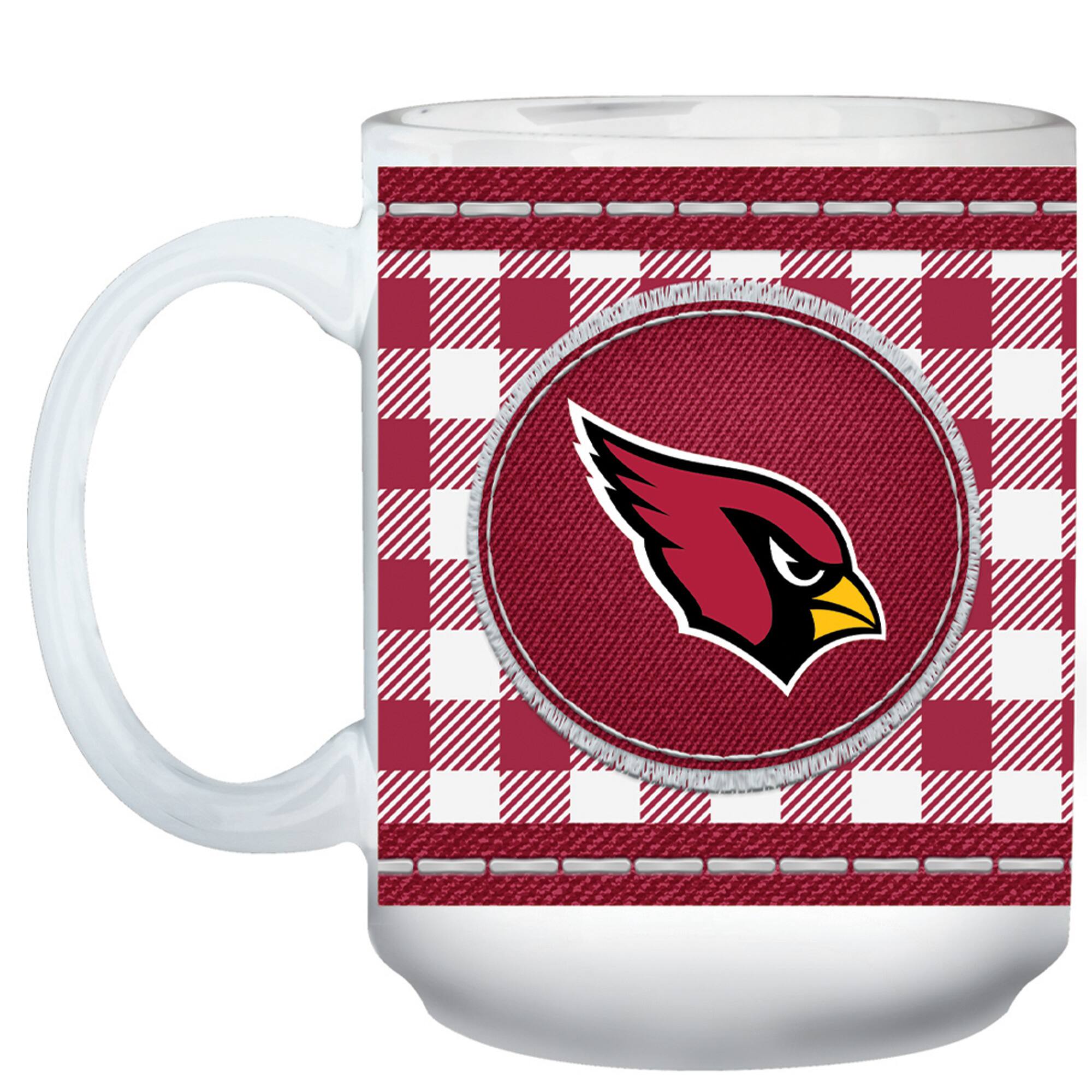 Alt View 1. The Memory Company - Arizona Cardinals 15oz. Buffalo Plaid Father's Day Mug - Multicolor.