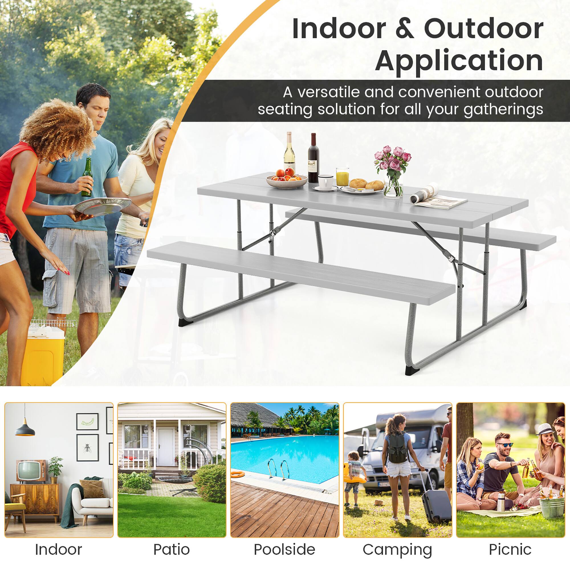 Indoor & Outdoor Application

A versatile and convenient outdoor seating solution for all your gatherings

1/5210

Indoor Patio Poolside Camping Picnic