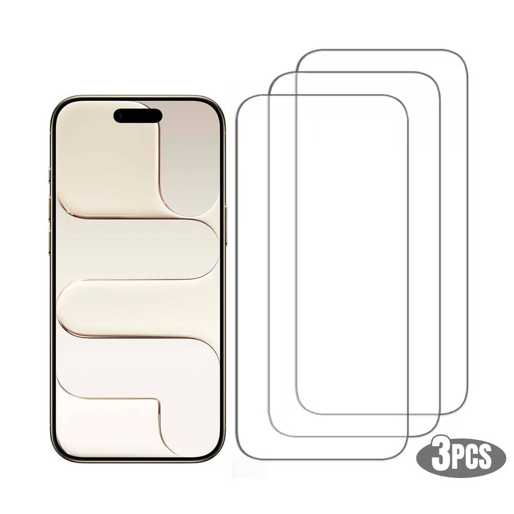 Alt View 4. Qixxronics - [3-Pack] Qixxronics iPhone 17 Air Glass Screen Protector, Real Tempered Glass, for iPhone 17 Air TemperedGlass Protector - Clear.