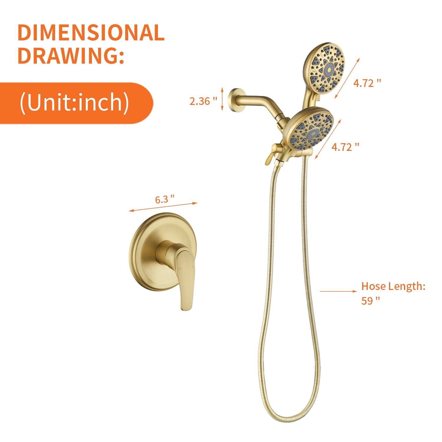DIMENSIONAL DRAWING:  
(Unit: inch)  

- 2.36"  
- 4.72"  
- 4.72"  
- 6.3"  
- Hose Length: 59"