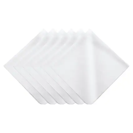 Front. Unique Bargains - 6pcs Soft Eyeglass Cloths, 15.8"x15.8" Microfiber Cleaning Cloth for Lens, Glasses, Jewelry, LCD Screens, Cameras - White.