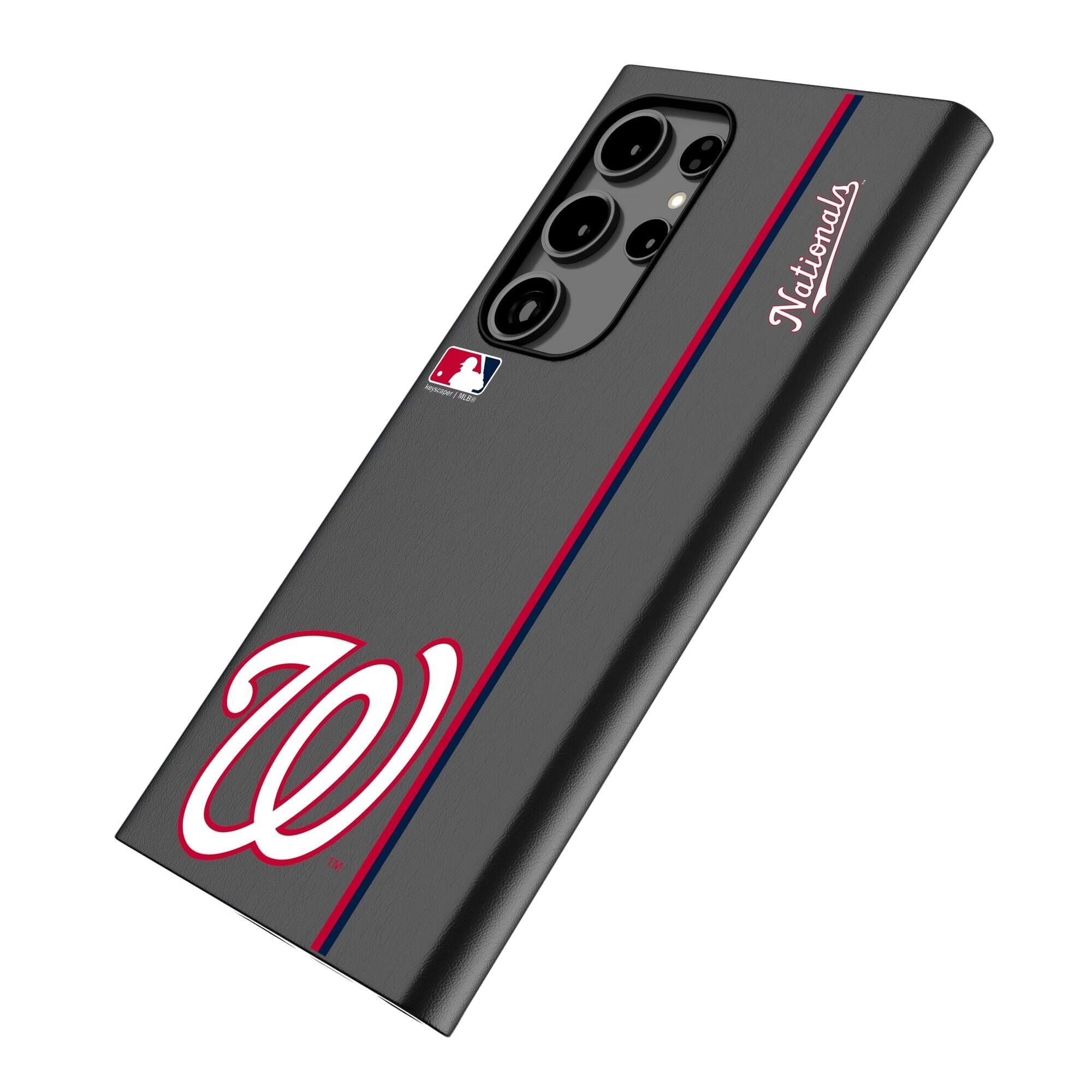 Alt View 1. Keyscaper - Washington Nationals Galaxy Magnetic Bump Case - S24 - Black.