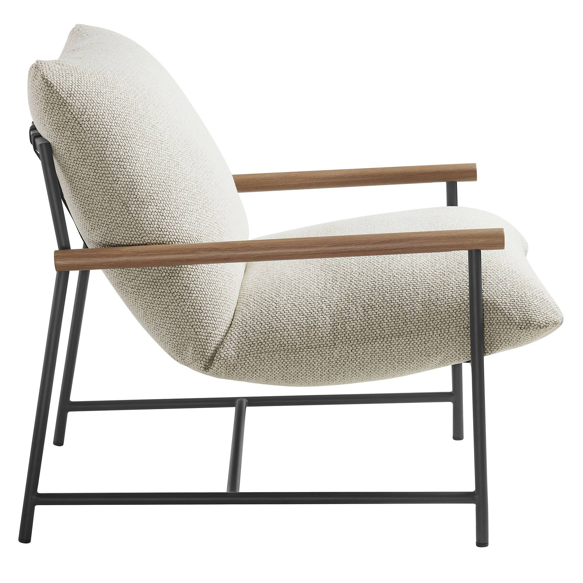 Alt View 3. Modway - Raya Outdoor Patio Boucle Sling Lounge Chair by Modway - Ivory.