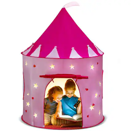 Front. Play22 - Princess Castle Play Tent with Glow-in-the-Dark Stars – Portable Kids Indoor/Outdoor Tent with Carry Bag.