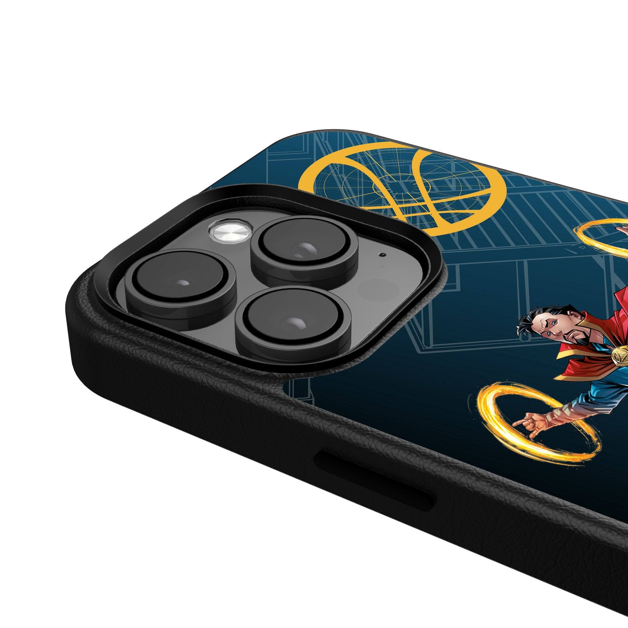 Left. Keyscaper - Marvel MechLine MagSafe Compatible Phone Case - Apple iPhone 15 - Doctor Strange.