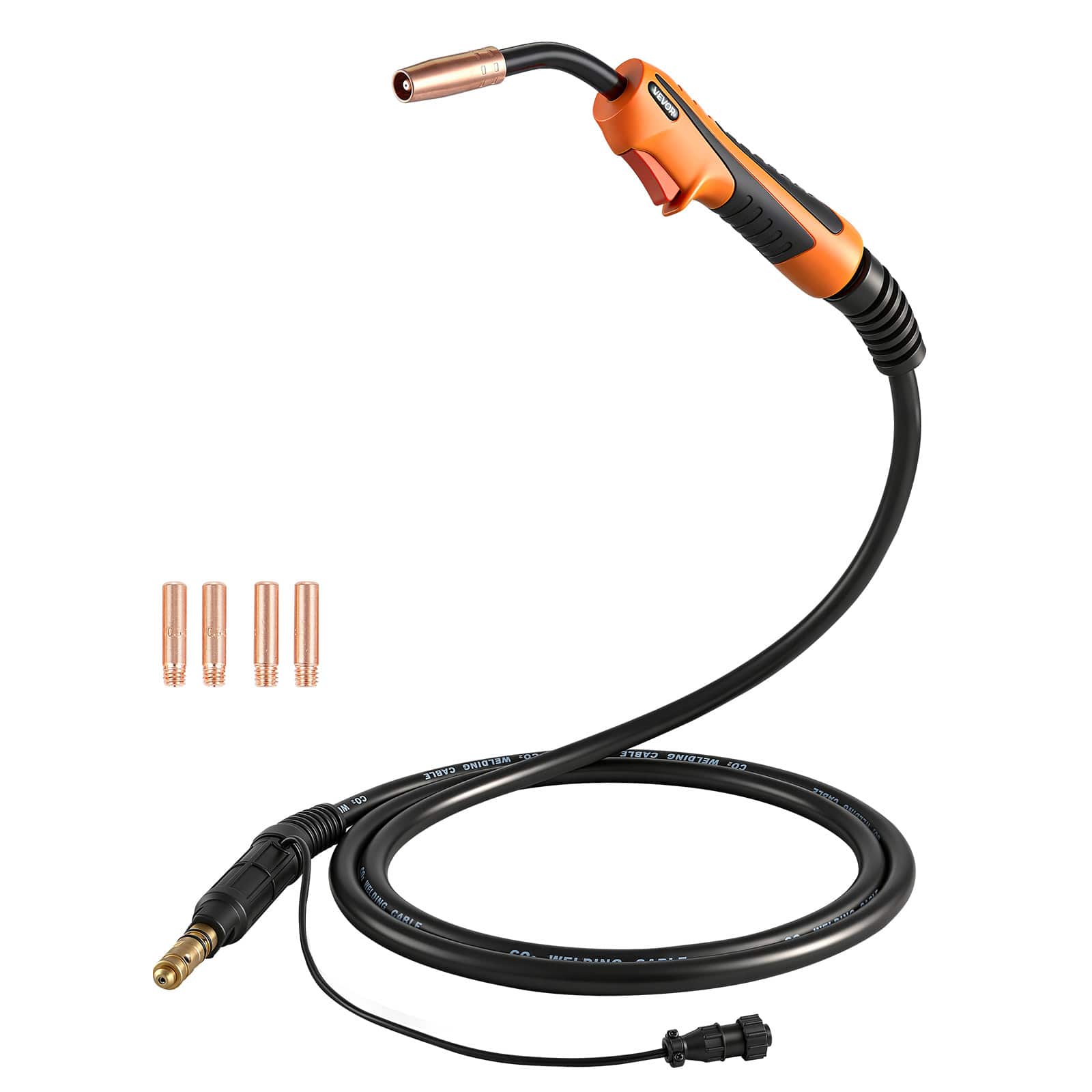 VEVOR - 100A MIG Welding Gun with 10FT Cable, Replacement for Lincoln Magnum 100L (K530-6) - with 5PCS Mig Welding Contact Tips - Orange + Black price history on PriceWatchPro