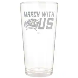 Great American Products - Columbus Blue Jackets Etched 16oz. Rally Cry Pint Glass - Multicolor