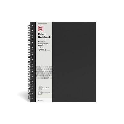 TRU RED Large Soft Cover Ruled Notebook Black TR54984 - Best Buy