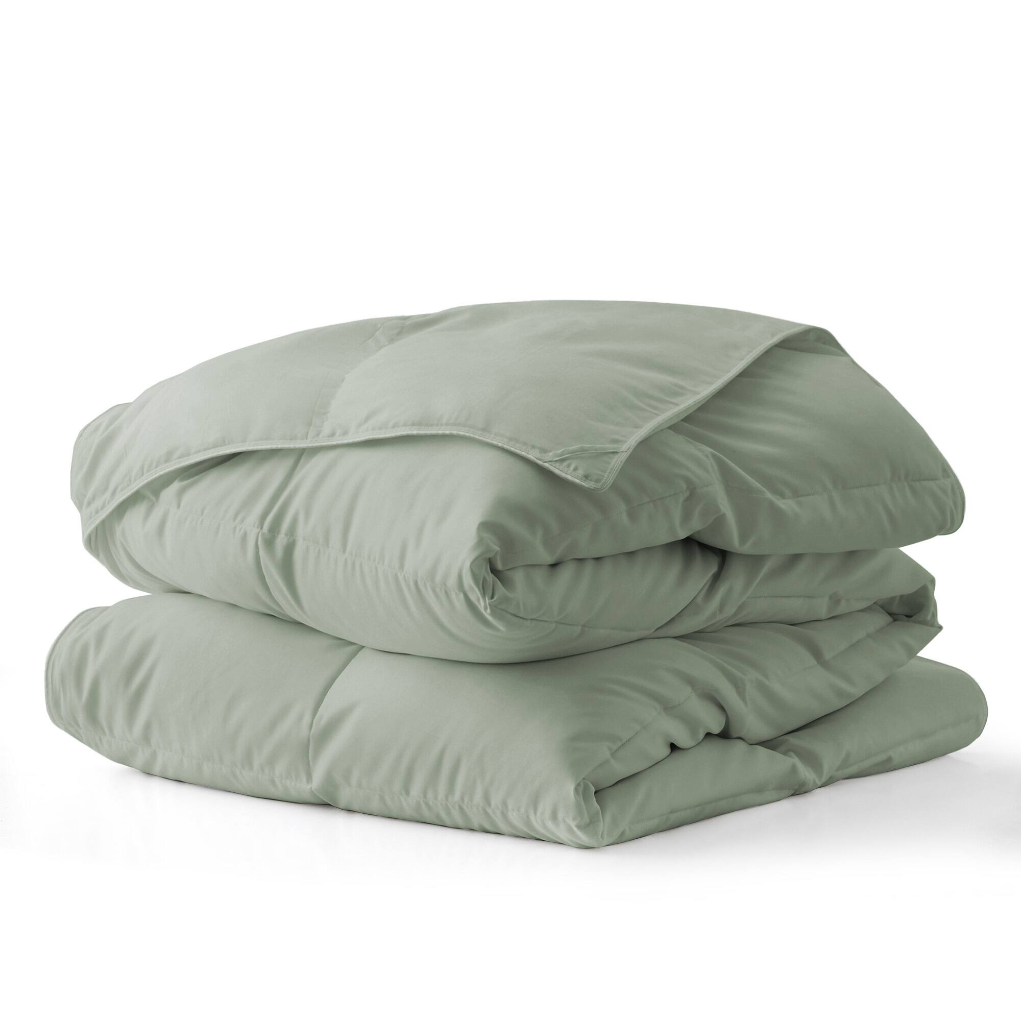 Alt View 2. Peace Nest - Peace Nest Ultra Soft All Season Down Feather Comforter, Sage Green, Full/Queen - Sage Green.