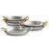 Alt View 8. Martha Stewart - Martha Stewart 6 Piece Mini Vintage Oval Au Gratin Pan Set with Brass Handle - Silver and Gold.